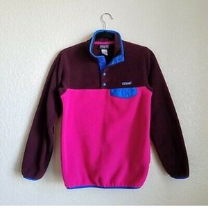 Patagonia Synchilla t-snap - pink/maroon